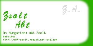 zsolt abt business card